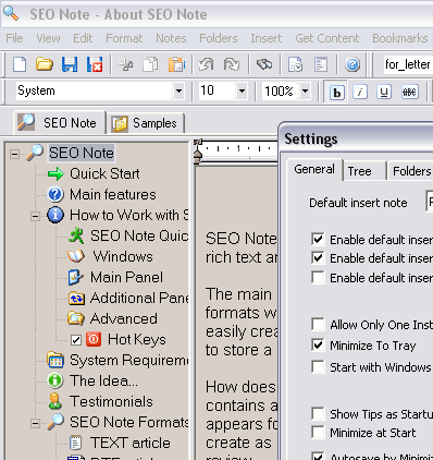 SEO Note — editing a note