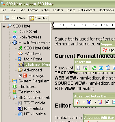 SEO Note additional layout